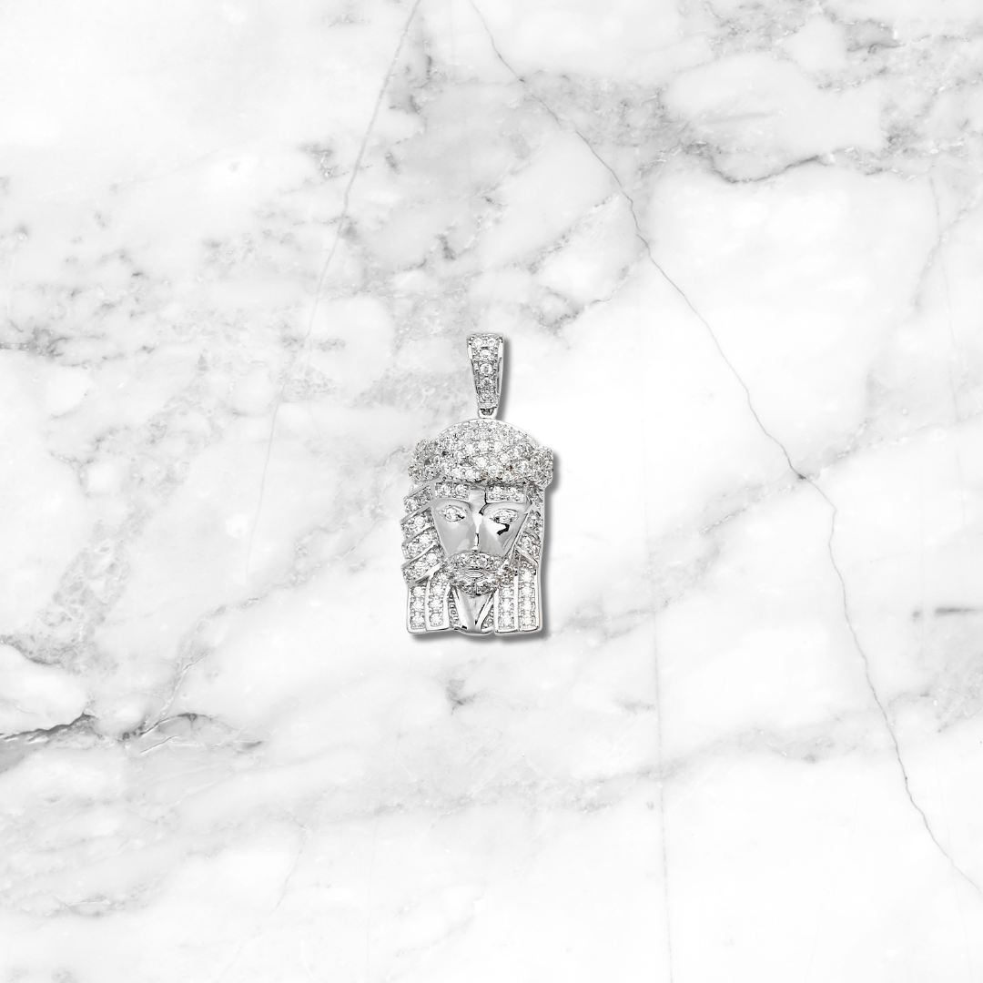 Small Diamond Jesus Pendant