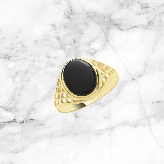 ONYX Oval Basket Ring