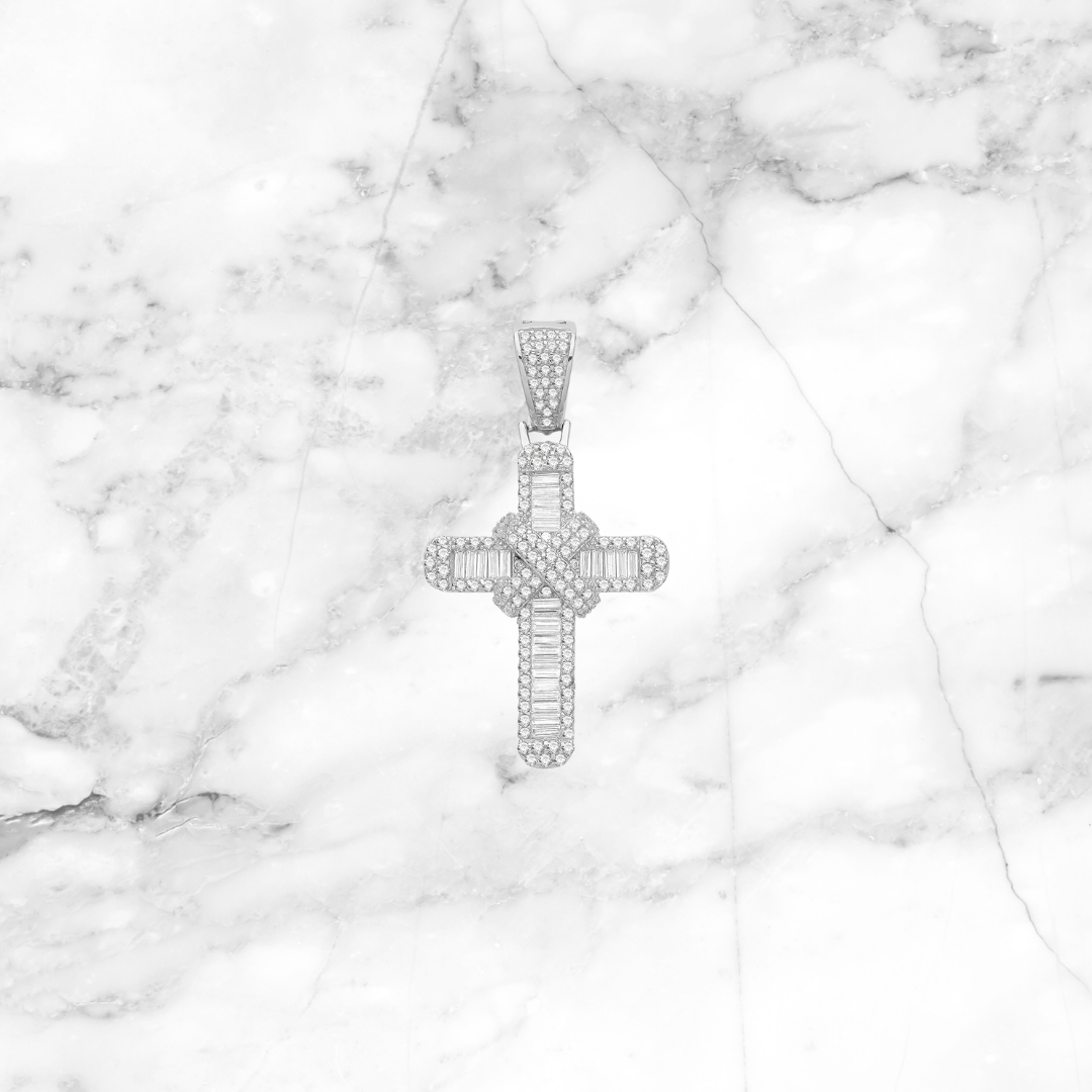 Baguette Diamond Cross Pendant