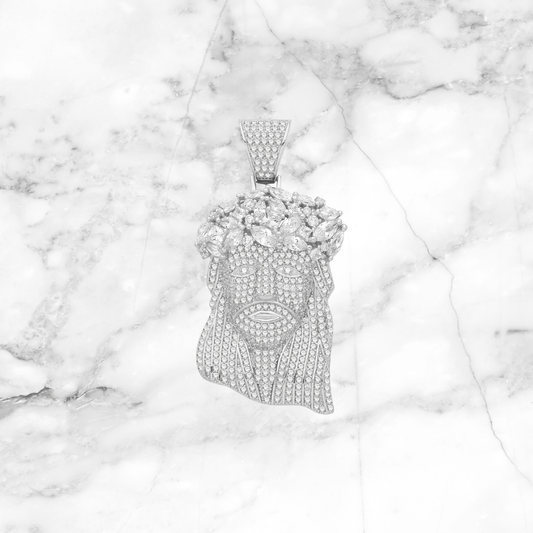 Marquise Diamond Jesus Pendant