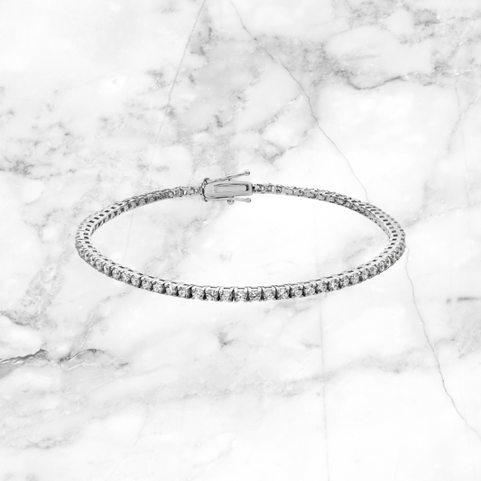 Round Cut Tennis Bracelet (2mm)