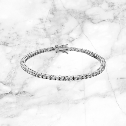 Round Cut Tennis Bracelet (3mm)