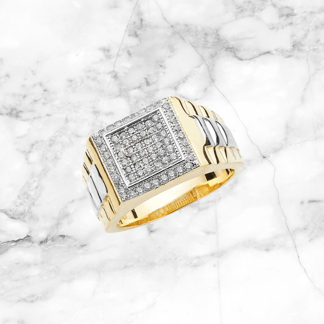 Diamond Square Watch Ring