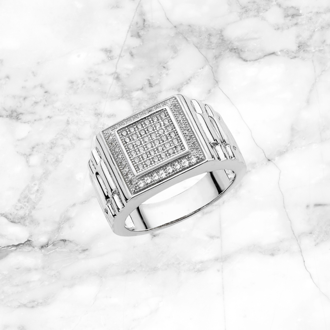 Diamond Square Watch Ring