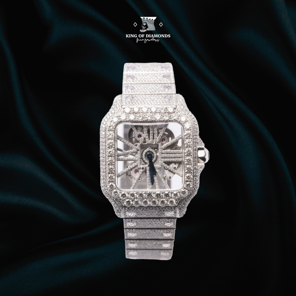 Cartier Santos de Cartier Skeleton King of Diamonds Fine Jewellery