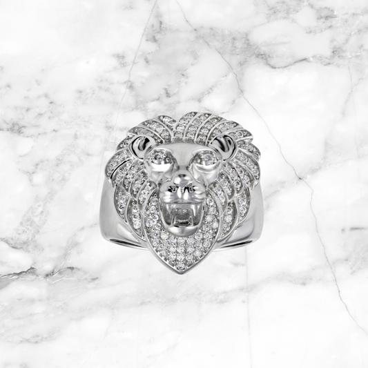 Diamond Lion Ring