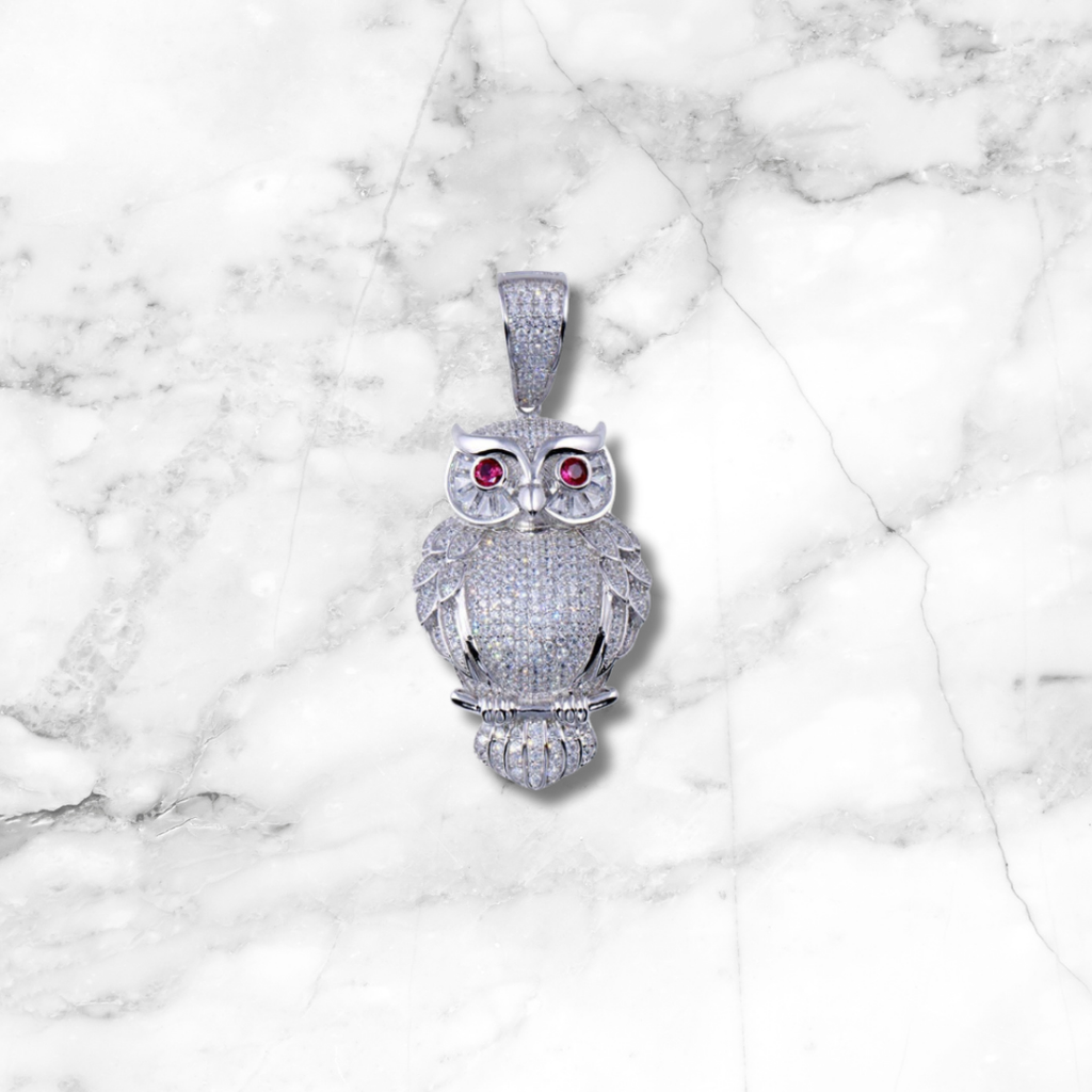 Diamond Owl Pendant