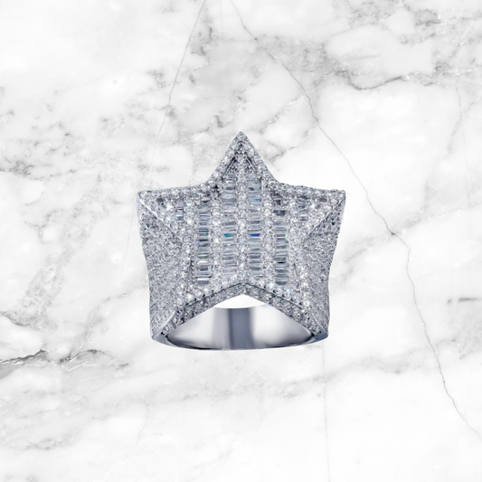 Baguette Diamond Star Ring