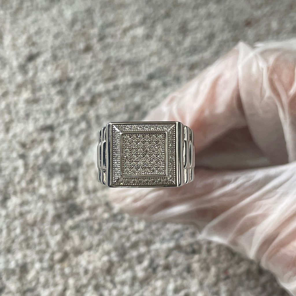 Diamond Square Watch Ring