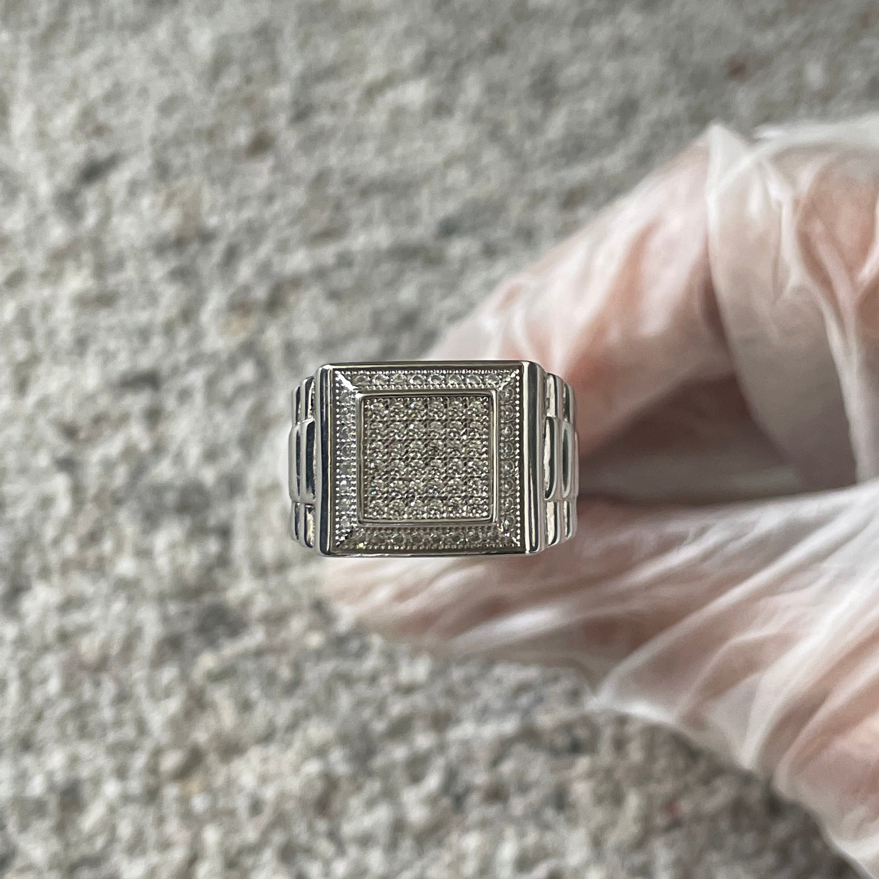 Diamond Square Watch Ring