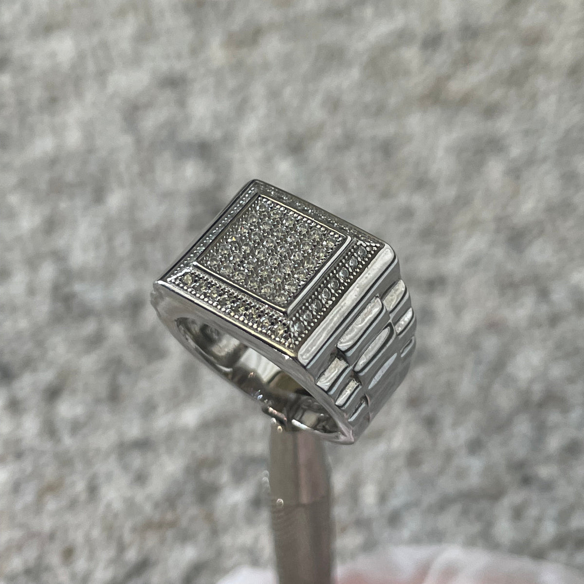 Diamond Square Watch Ring
