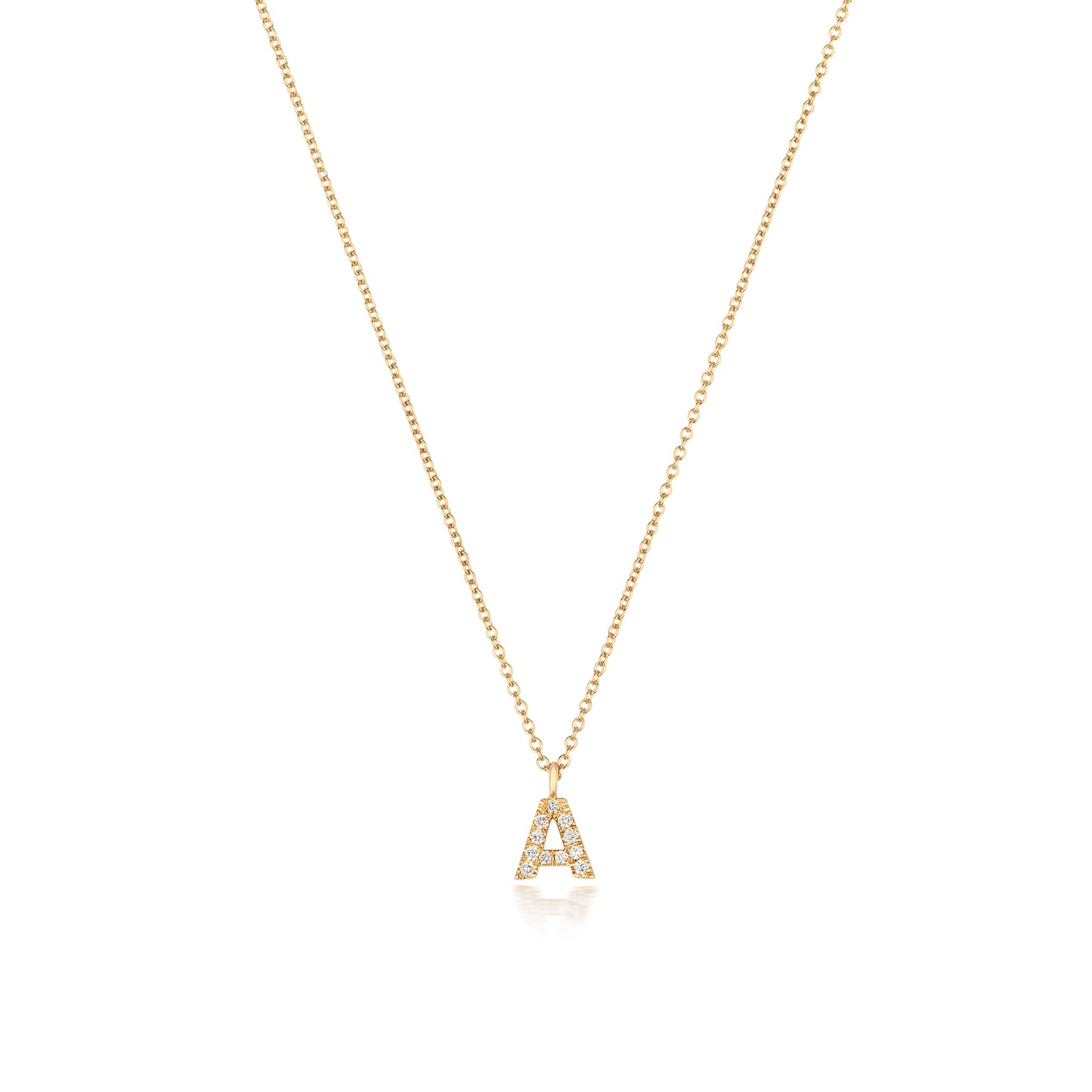 Micro Diamond Letter Necklace