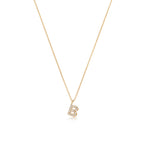 Micro Diamond Letter Necklace