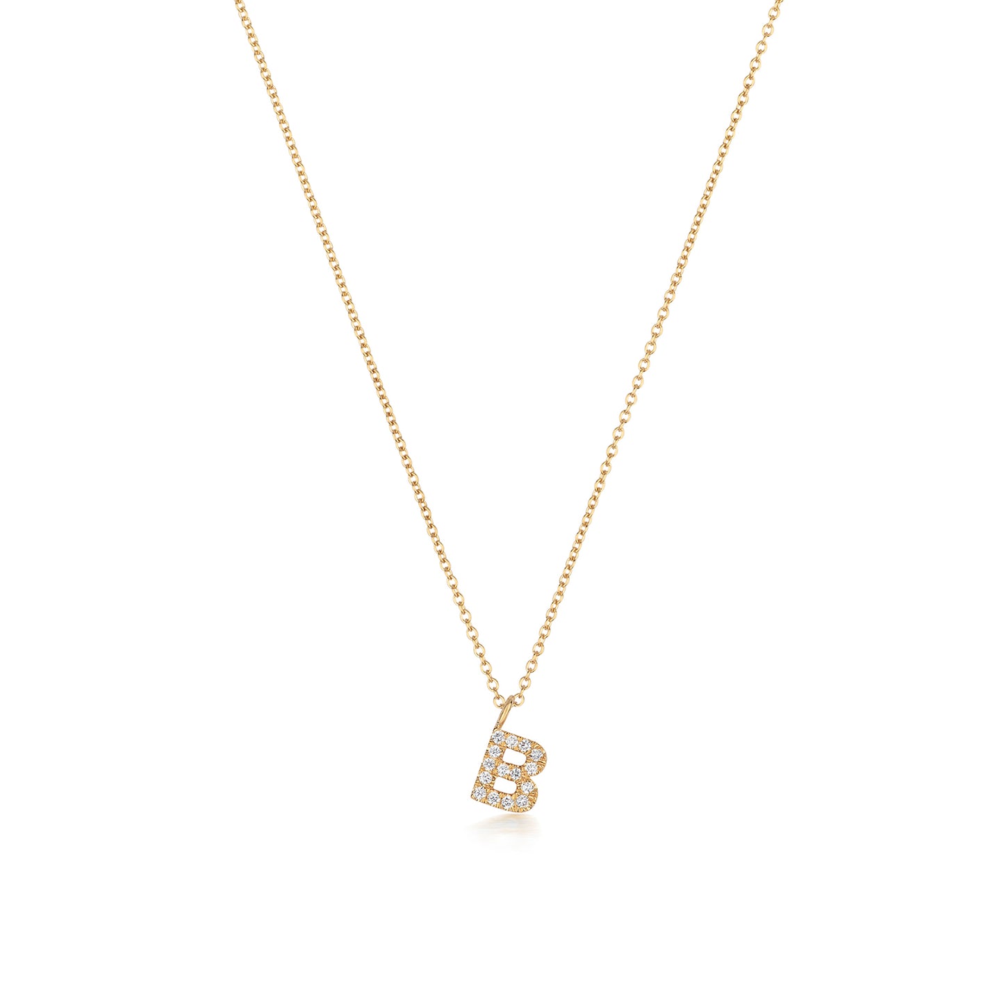 Micro Diamond Letter Necklace