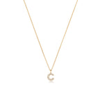 Micro Diamond Letter Necklace