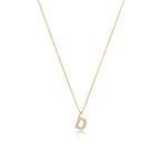 Micro Diamond Letter Necklace