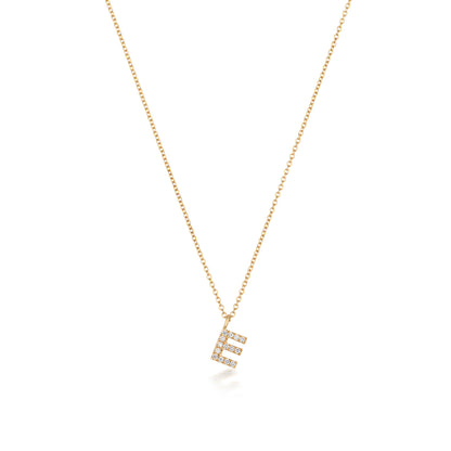 Micro Diamond Letter Necklace