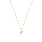 Micro Diamond Letter Necklace