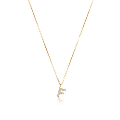 Micro Diamond Letter Necklace