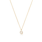 Micro Diamond Letter Necklace