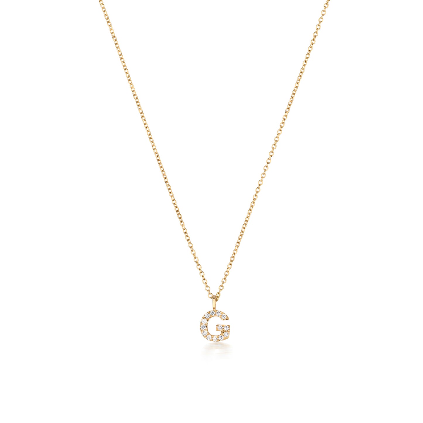 Micro Diamond Letter Necklace