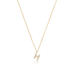 Micro Diamond Letter Necklace