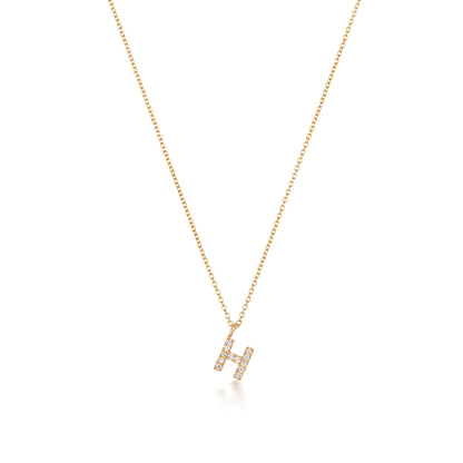 Micro Diamond Letter Necklace