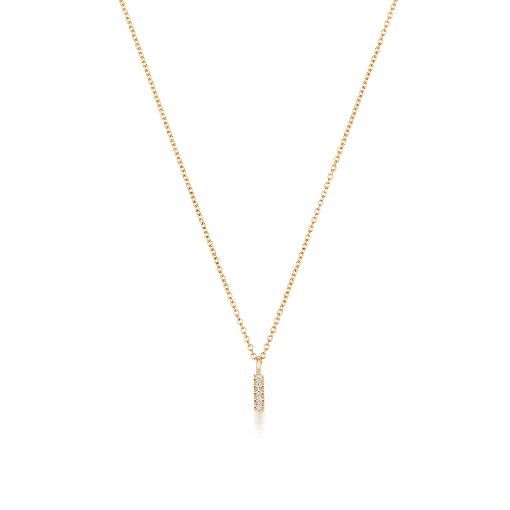 Micro Diamond Letter Necklace