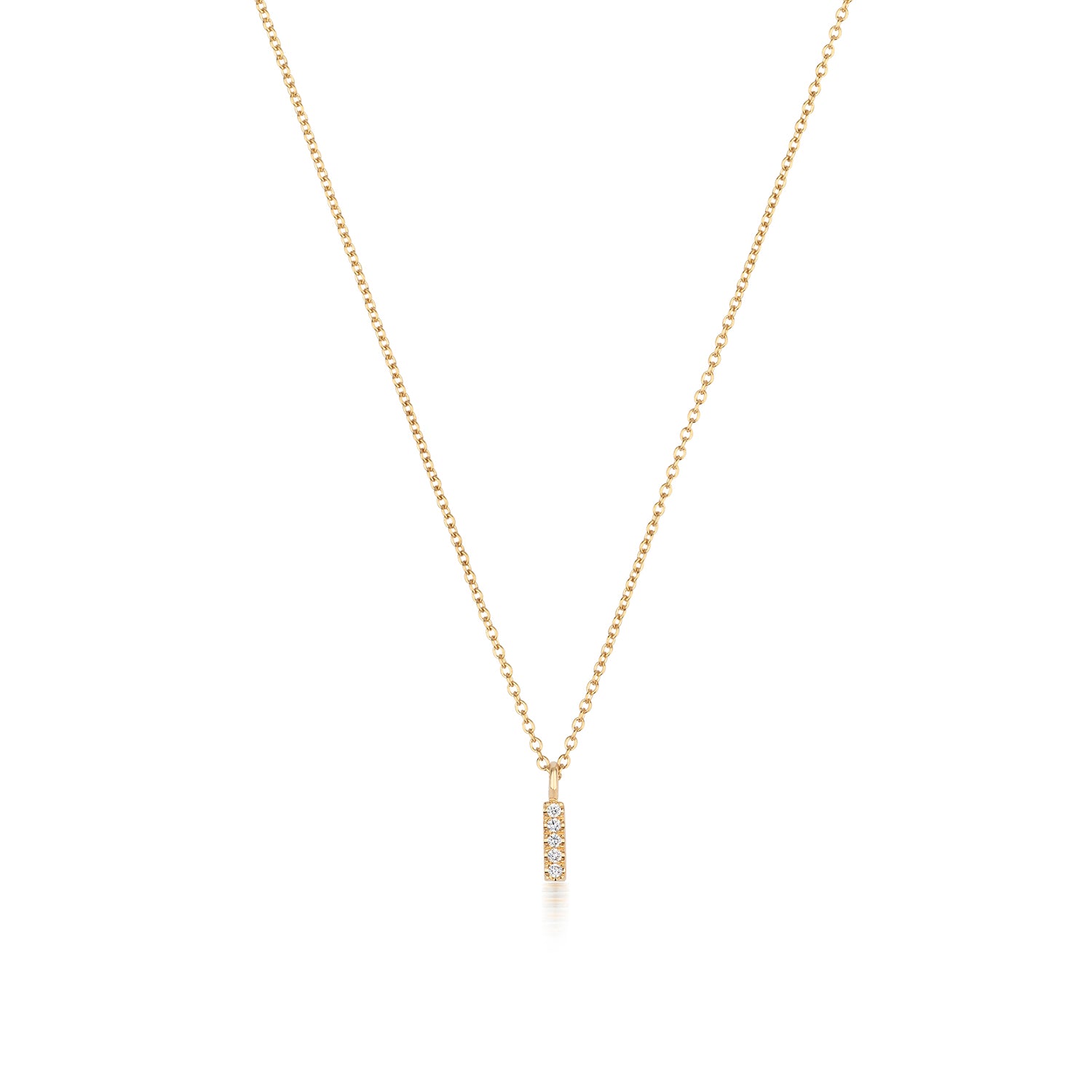 Micro Diamond Letter Necklace