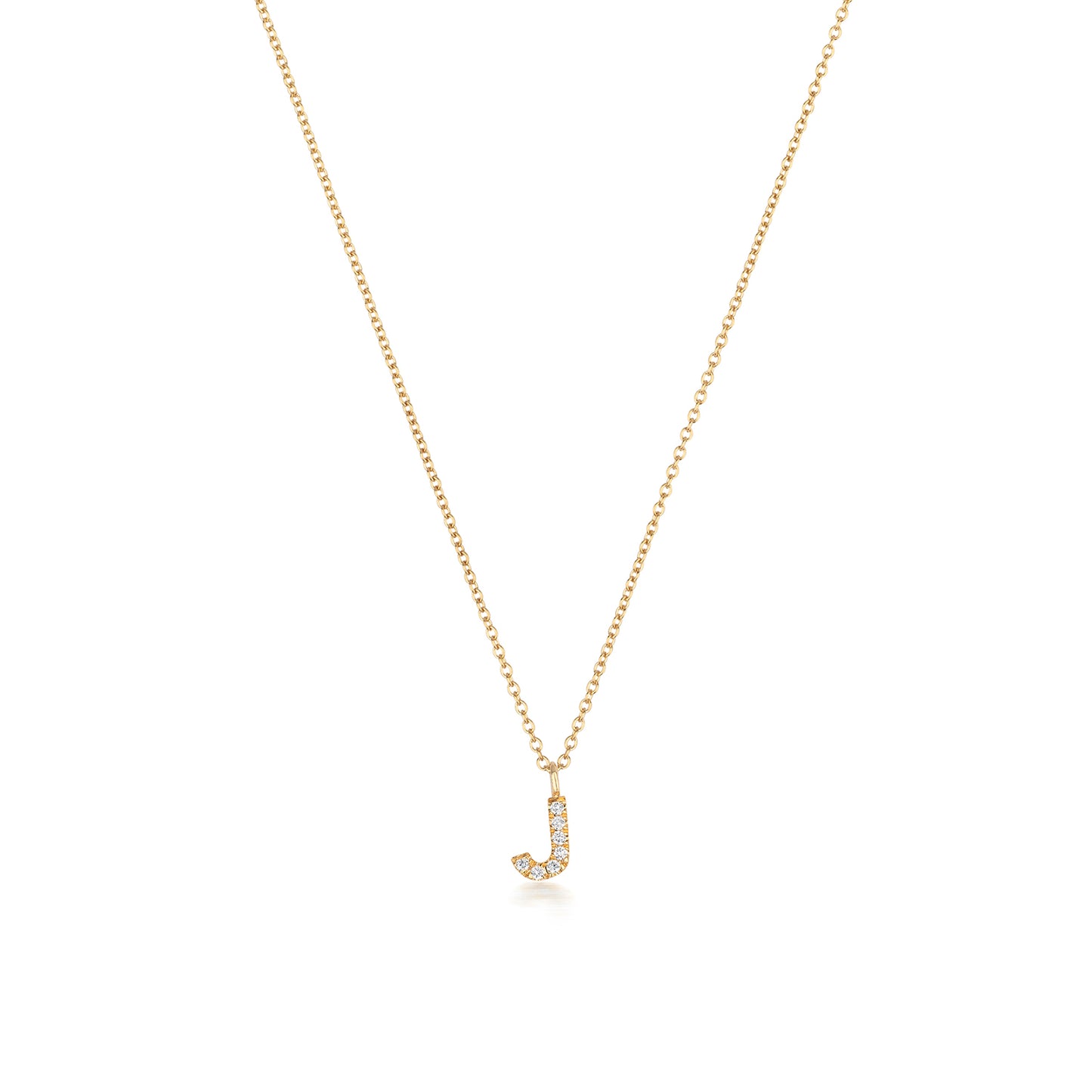 Micro Diamond Letter Necklace