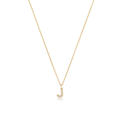 Micro Diamond Letter Necklace