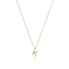Micro Diamond Letter Necklace