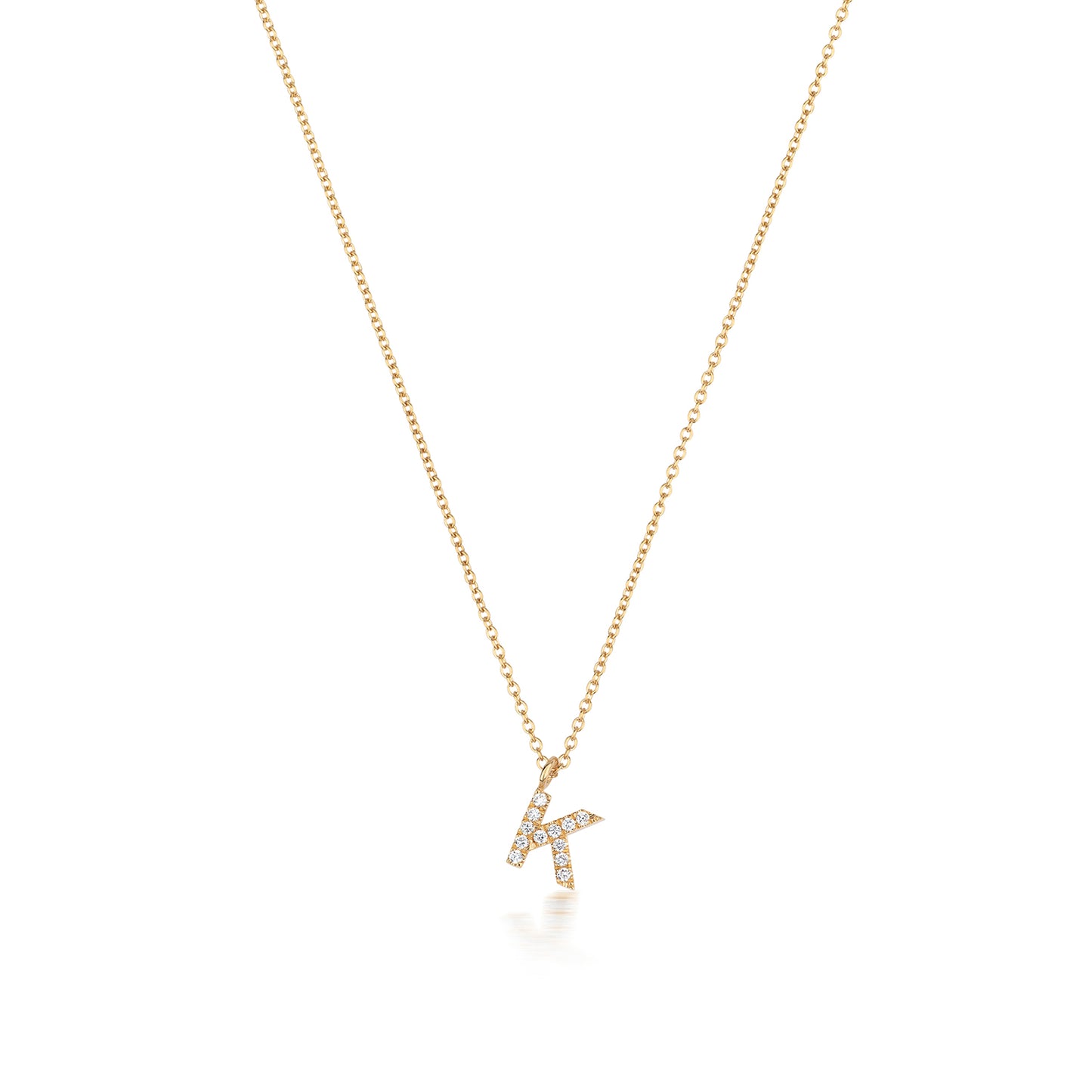 Micro Diamond Letter Necklace