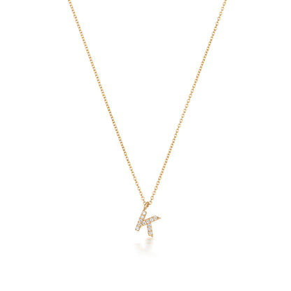 Micro Diamond Letter Necklace