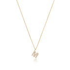 Micro Diamond Letter Necklace