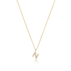 Micro Diamond Letter Necklace