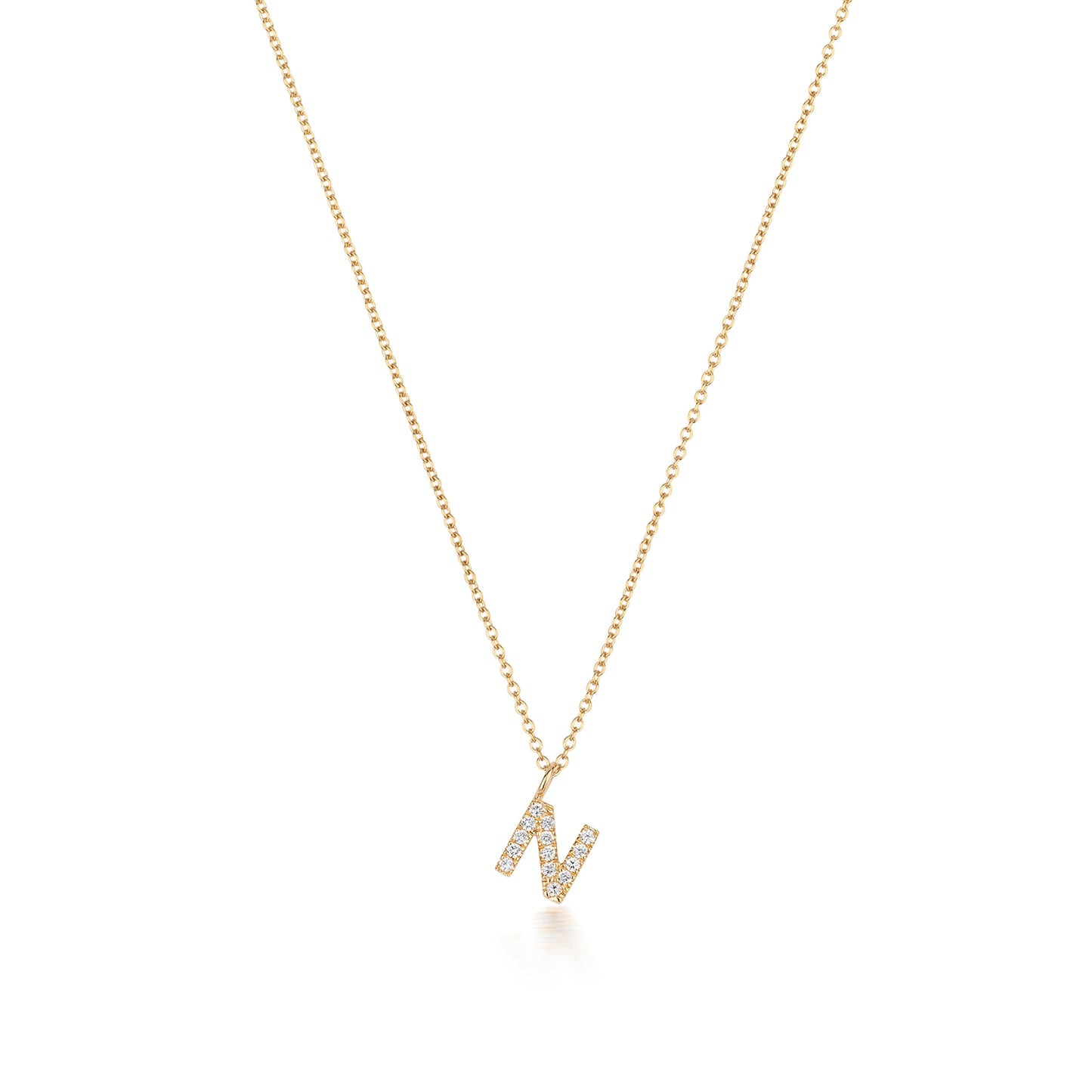 Micro Diamond Letter Necklace