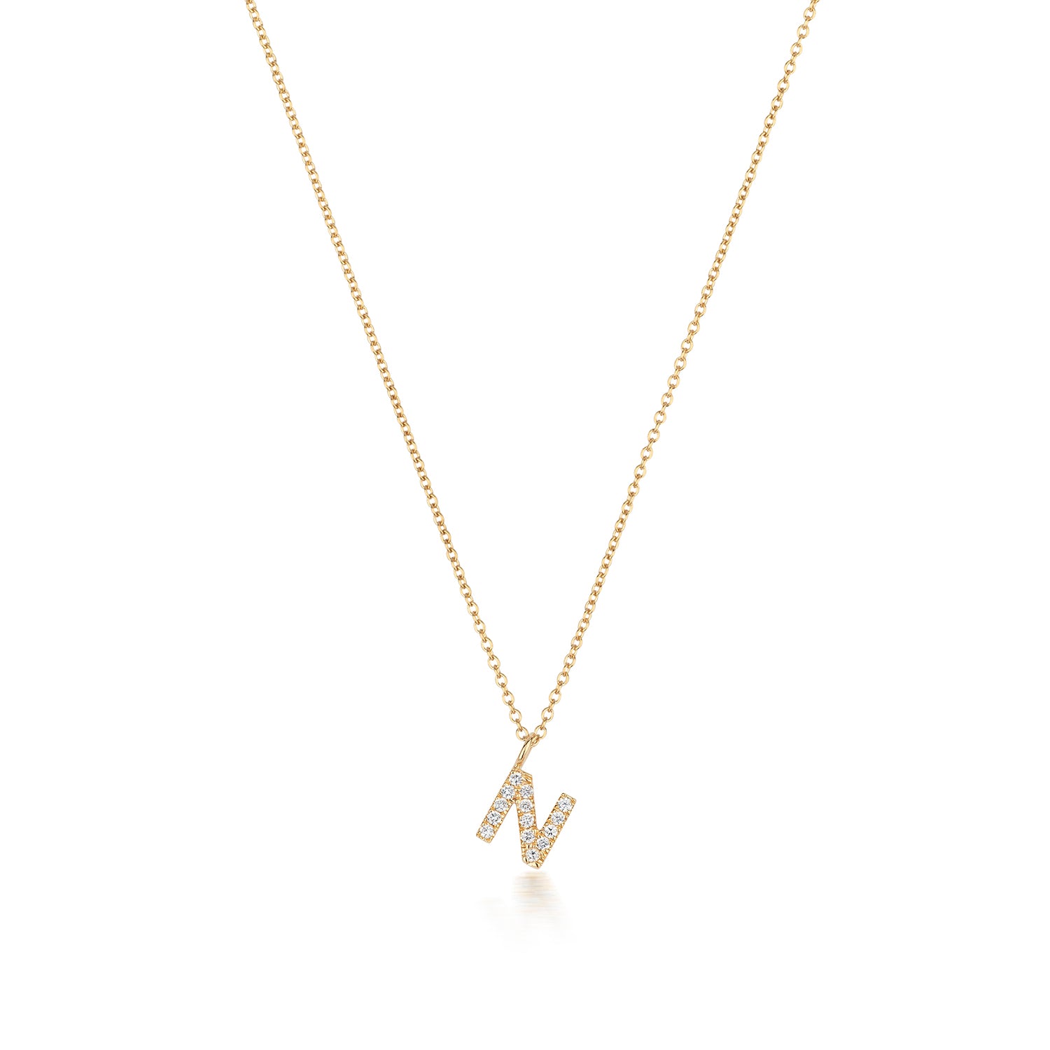Micro Diamond Letter Necklace