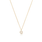 Micro Diamond Letter Necklace