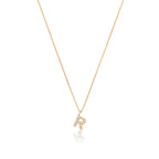 Micro Diamond Letter Necklace