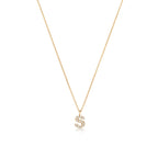Micro Diamond Letter Necklace