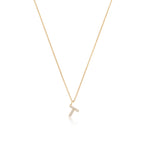 Micro Diamond Letter Necklace