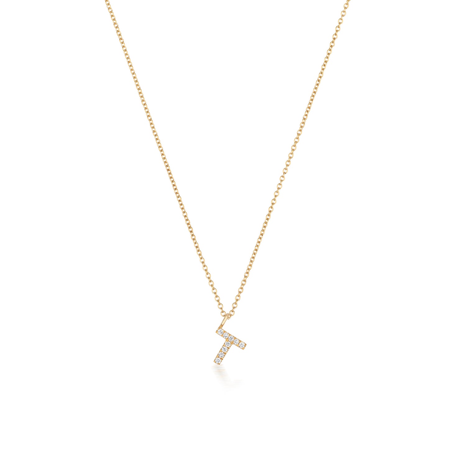 Micro Diamond Letter Necklace