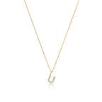 Micro Diamond Letter Necklace