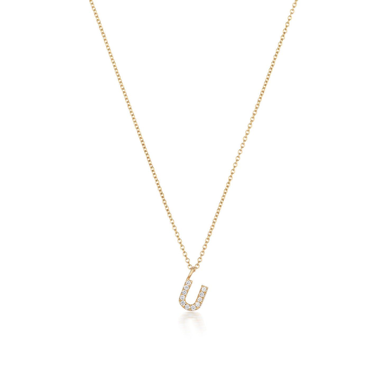 Micro Diamond Letter Necklace