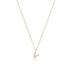 Micro Diamond Letter Necklace
