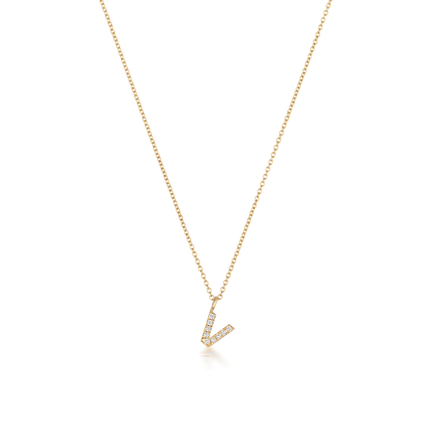 Micro Diamond Letter Necklace