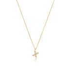 Micro Diamond Letter Necklace