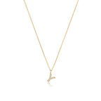Micro Diamond Letter Necklace