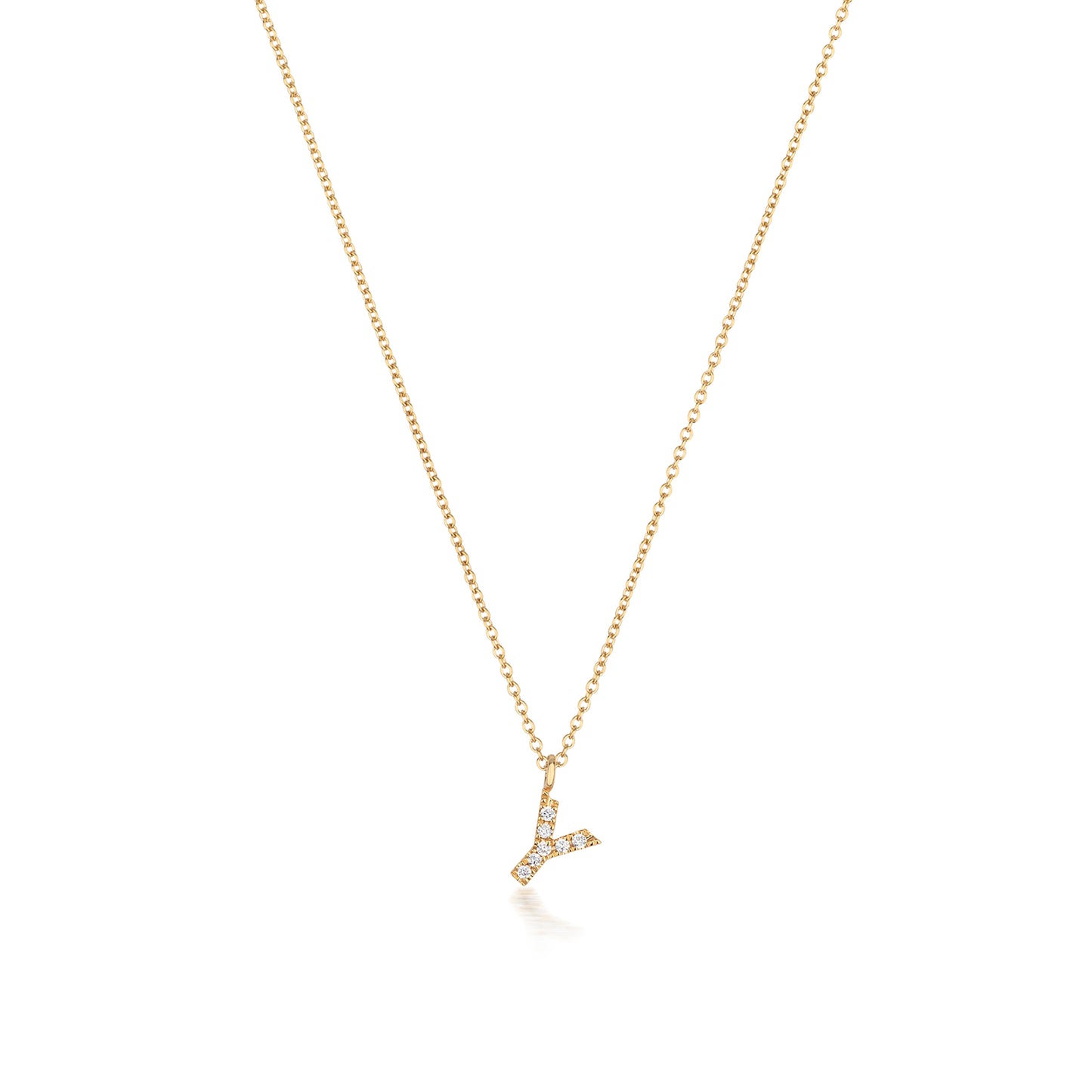 Micro Diamond Letter Necklace